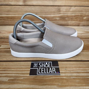 Dr. Scholls Womens Madison Sneakers Shoes Beige Slip On Memory Foam Snake 8.5M